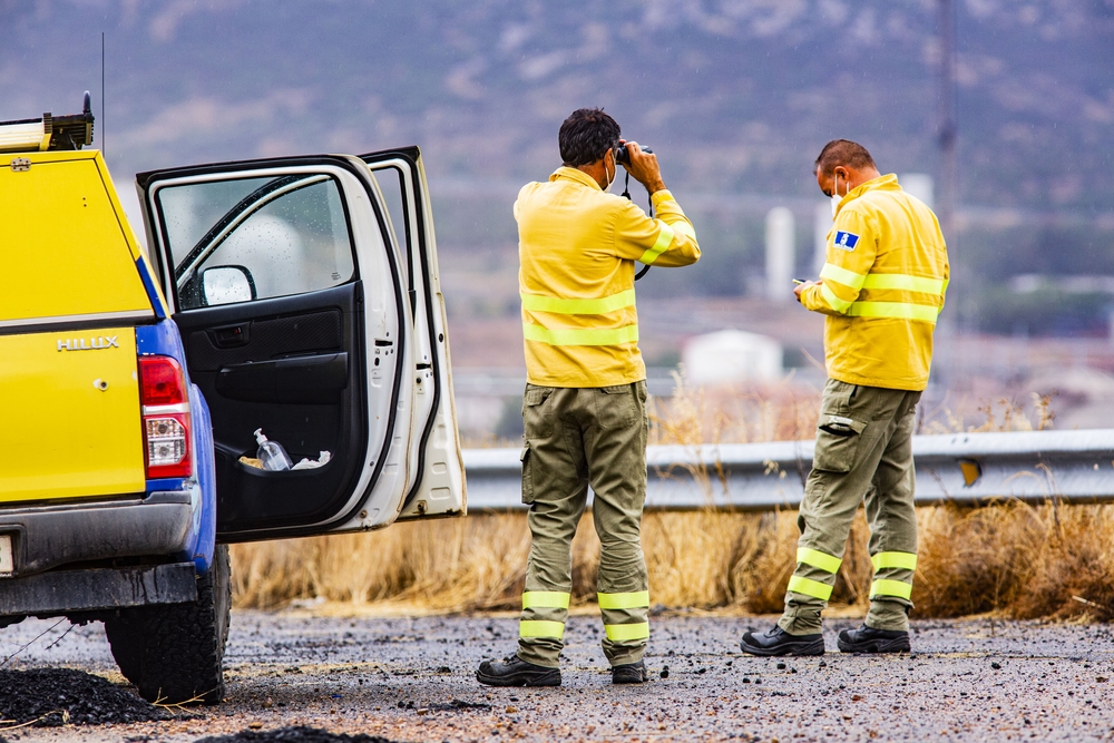 explosión de dos tanques en Repsol Puertollano, explosion de dos tanquen en el compelo petroquimico de Puertollano de Repsol por la caida de un rayo, emergencia, humo  / RUEDA VILLAVERDE