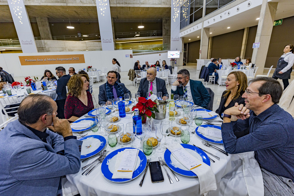 entrega de los premios empresariales de FECIR, en Ciudad Real, premios empresarios de Fecir,, con la asistencia de Emiliano García page y Jose Manuel Caballero que entrega uno de los premios a Diego MUrillo director de La Tribuna de Ciudad Real  / RUEDA VILLAVERDE