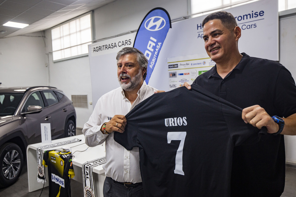 Marciel y Urios, durante la presentación.