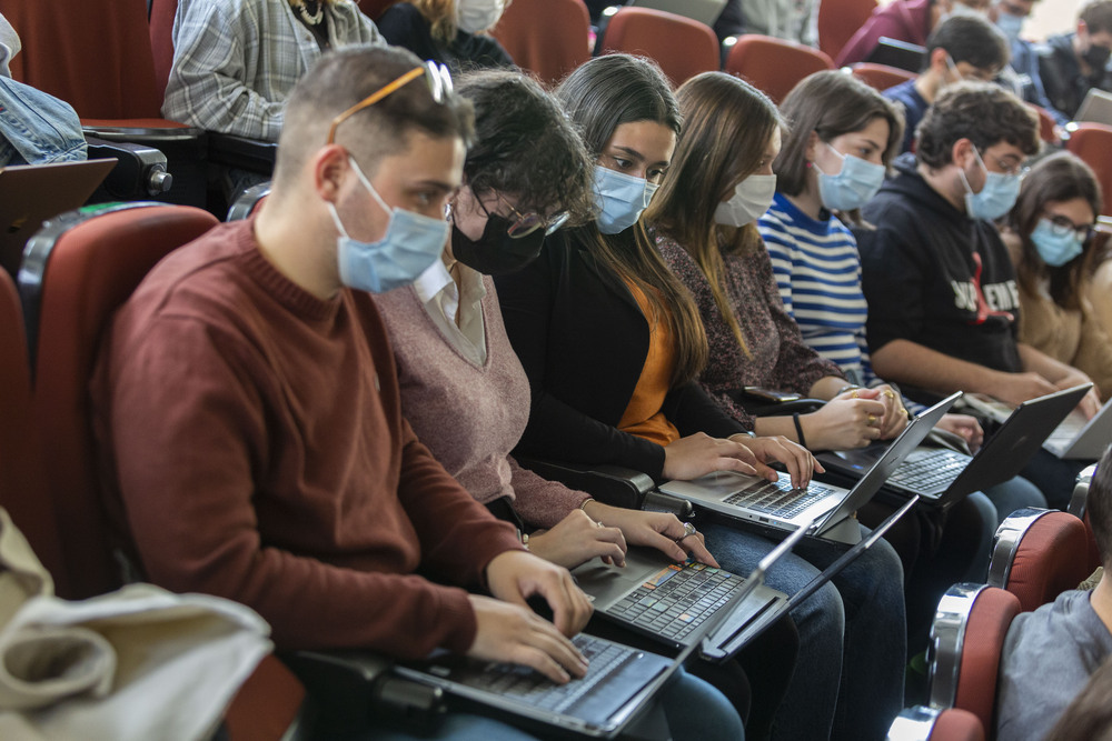 Algunos de los alumnos asistentes a las jornadas.