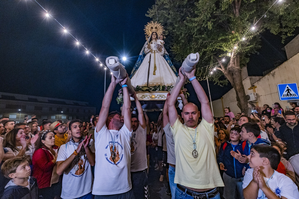 llegada a Pozuelo de Calatrava de la Virgen de los Santos patrona de Pozuelo,  llega a Pozuelo la Virgen de los Santos patrona de pozuelo de Calatrava