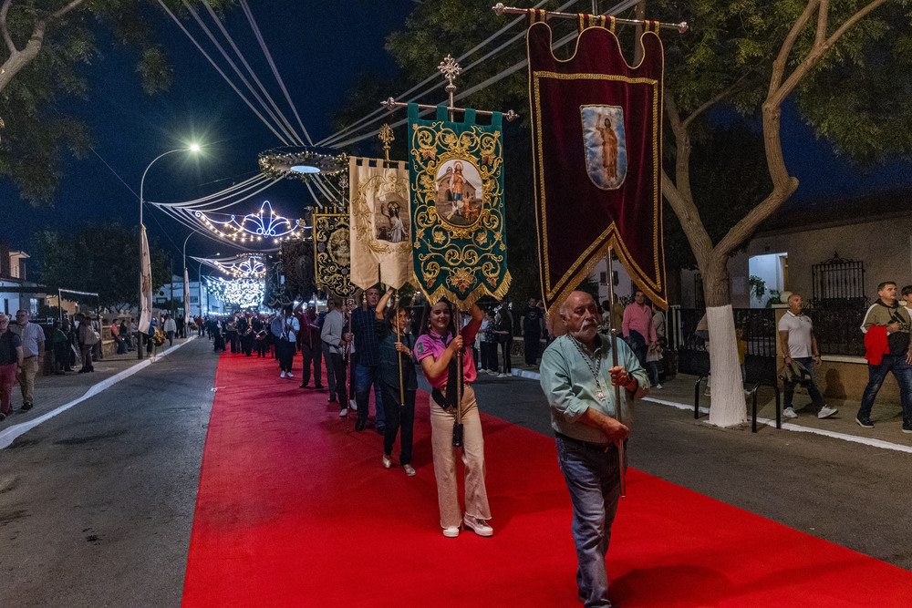 llegada a Pozuelo de Calatrava de la Virgen de los Santos patrona de Pozuelo,  llega a Pozuelo la Virgen de los Santos patrona de pozuelo de Calatrava  / RUEDA VILLAVERDE