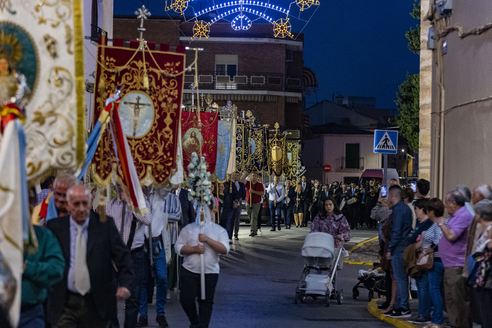 llegada a Pozuelo de Calatrava de la Virgen de los Santos patrona de Pozuelo,  llega a Pozuelo la Virgen de los Santos patrona de pozuelo de Calatrava  / RUEDA VILLAVERDE