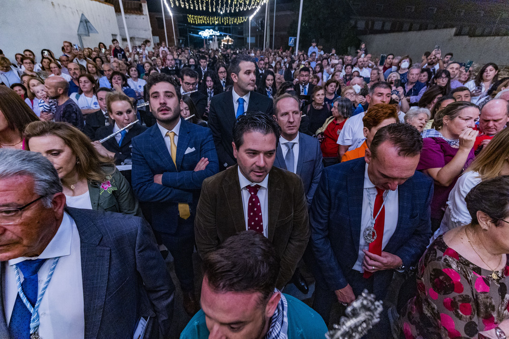 llegada a Pozuelo de Calatrava de la Virgen de los Santos patrona de Pozuelo,  llega a Pozuelo la Virgen de los Santos patrona de pozuelo de Calatrava  / RUEDA VILLAVERDE