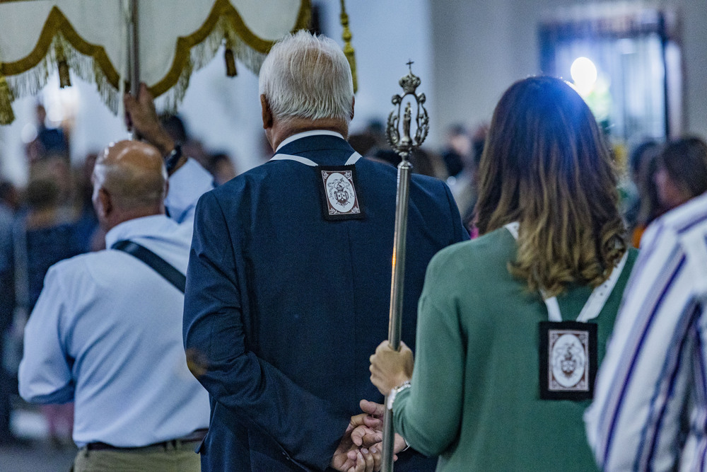 llegada a Pozuelo de Calatrava de la Virgen de los Santos patrona de Pozuelo,  llega a Pozuelo la Virgen de los Santos patrona de pozuelo de Calatrava  / RUEDA VILLAVERDE