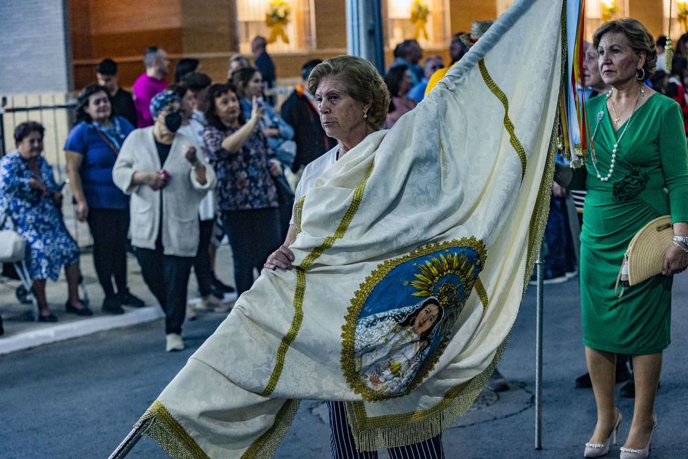 llegada a Pozuelo de Calatrava de la Virgen de los Santos patrona de Pozuelo,  llega a Pozuelo la Virgen de los Santos patrona de pozuelo de Calatrava  / RUEDA VILLAVERDE