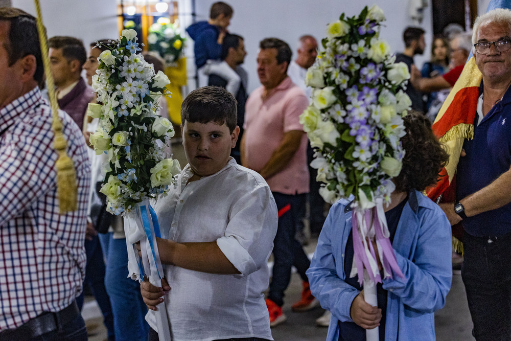 llegada a Pozuelo de Calatrava de la Virgen de los Santos patrona de Pozuelo,  llega a Pozuelo la Virgen de los Santos patrona de pozuelo de Calatrava  / RUEDA VILLAVERDE