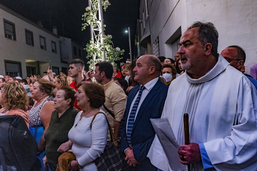 llegada a Pozuelo de Calatrava de la Virgen de los Santos patrona de Pozuelo,  llega a Pozuelo la Virgen de los Santos patrona de pozuelo de Calatrava  / RUEDA VILLAVERDE