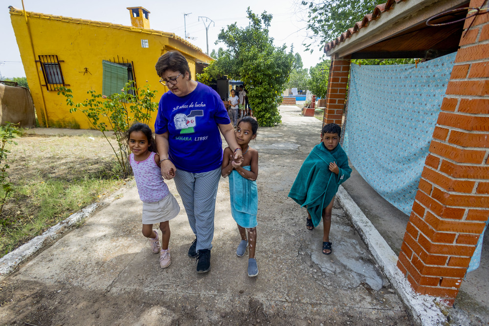 reportaje de la llegada de niños saharauis discapacitados a Ciudad real, vacaciones en paz con niños saharauis en ciudad real,  / RUEDA VILLAVERDE