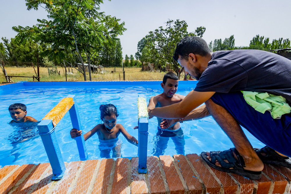 reportaje de la llegada de niños saharauis discapacitados a Ciudad real, vacaciones en paz con niños saharauis en ciudad real,  / RUEDA VILLAVERDE