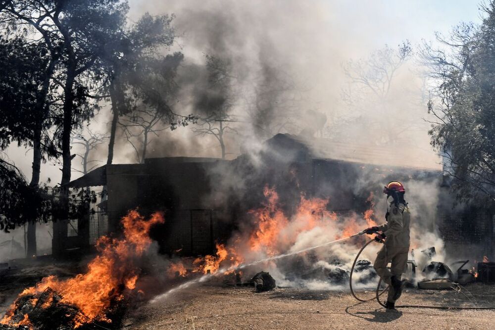 Wildfire in Loutraki, Corinth  / VASSILIS PSOMAS