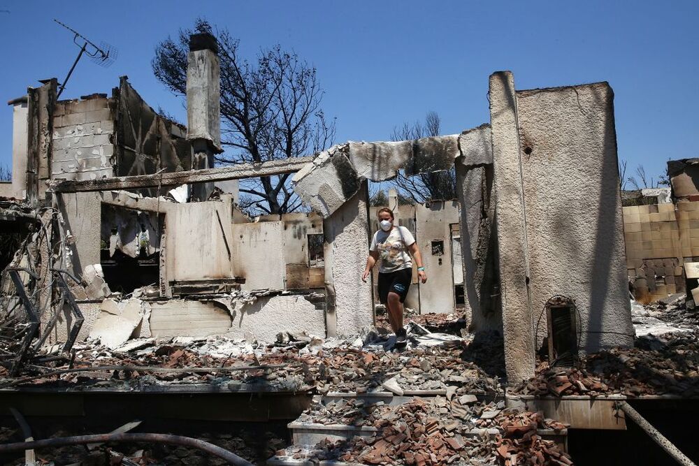 Wildfires hit Attica, Greece  / ORESTIS PANAGIOTOU