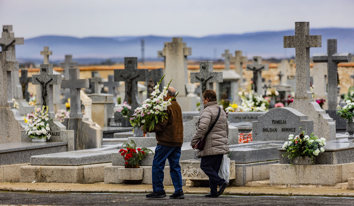 Día de los Santos, gente llevando flores al cementerio, cementerio, flores en el cementerio, Día de todos los SNTO, GENTE COMPRANDO FLORES Y LLEVÁNDOLAS AL CEMENTERIO,  / RUEDA VILLAVERDE