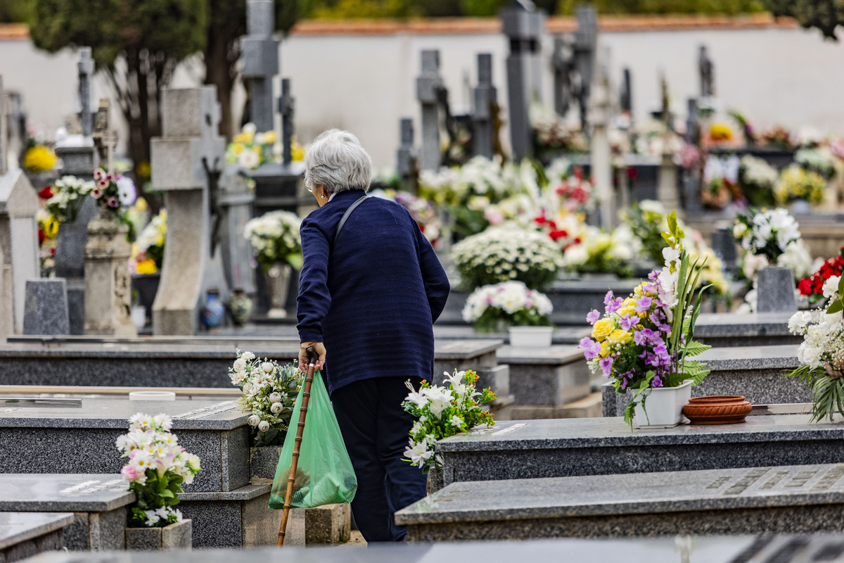 Día de los Santos, gente llevando flores al cementerio, cementerio, flores en el cementerio, Día de todos los SNTO, GENTE COMPRANDO FLORES Y LLEVÁNDOLAS AL CEMENTERIO,  / RUEDA VILLAVERDE