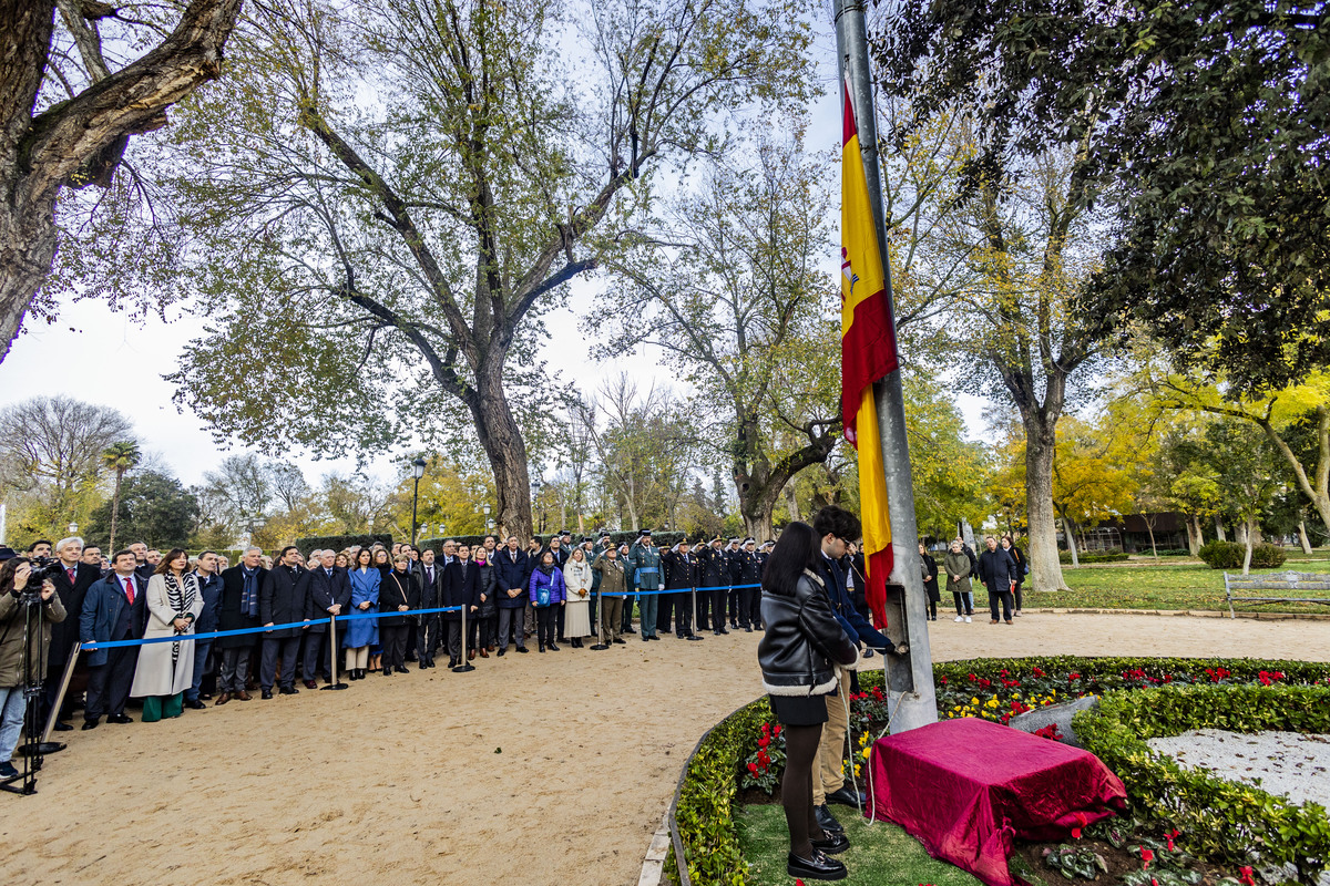 Celebración del día de la Constitución e izada de la BANDERA EN EL PARQUE DE DE GASSET