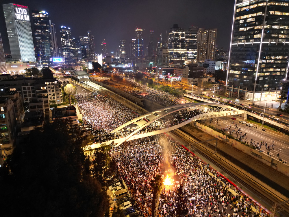 Protest against the government controversial justice system reform in Tel Aviv  / OMRI KEDEM