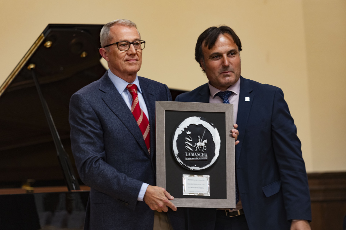 Entrega de los Premios Vino y Cultura 2023 organizada por la D.O. La Mancha, vino  / RUEDA VILLAVERDE