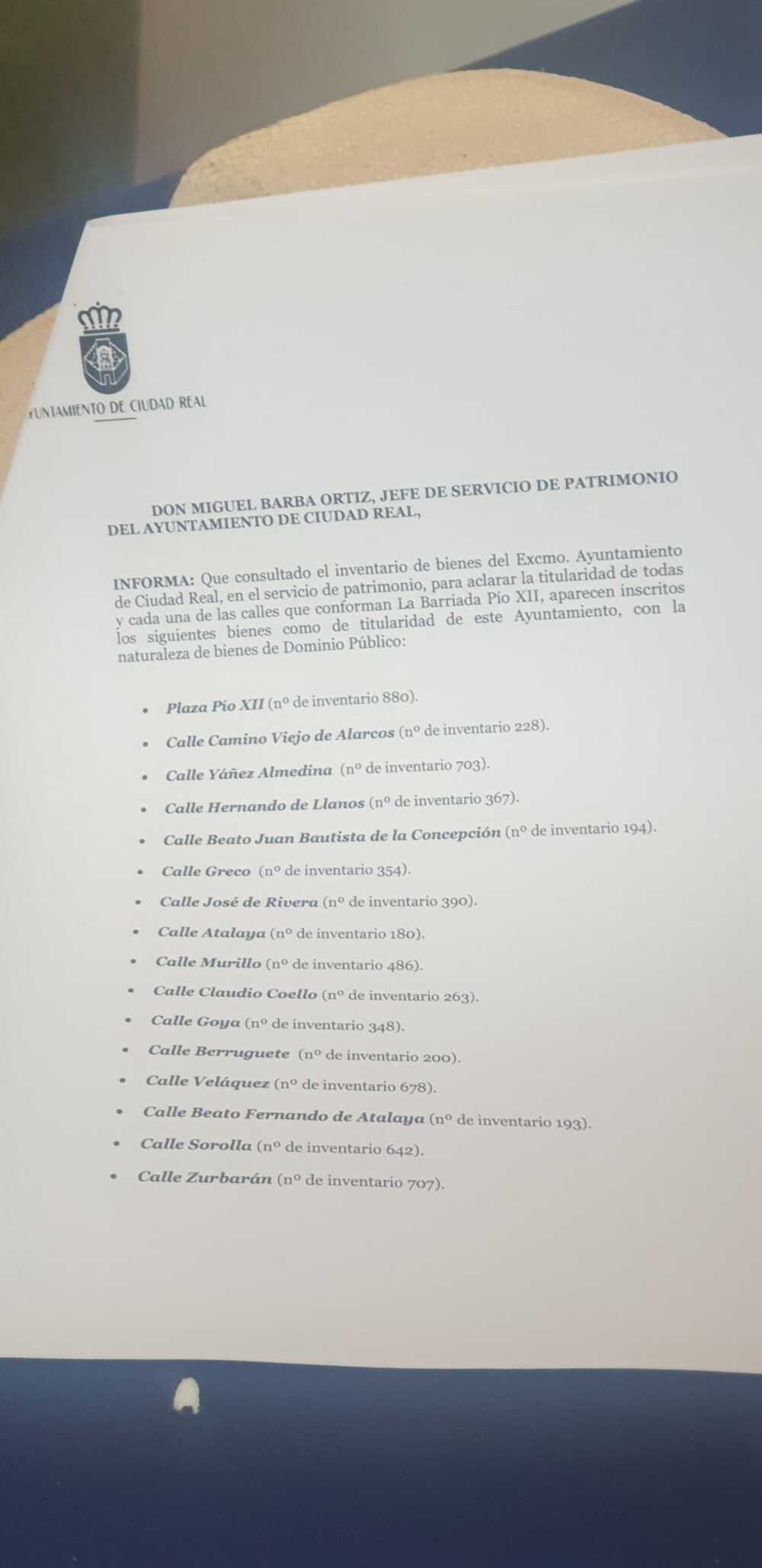 Pío XII afirma que los viales del barrio son del Ayuntamiento