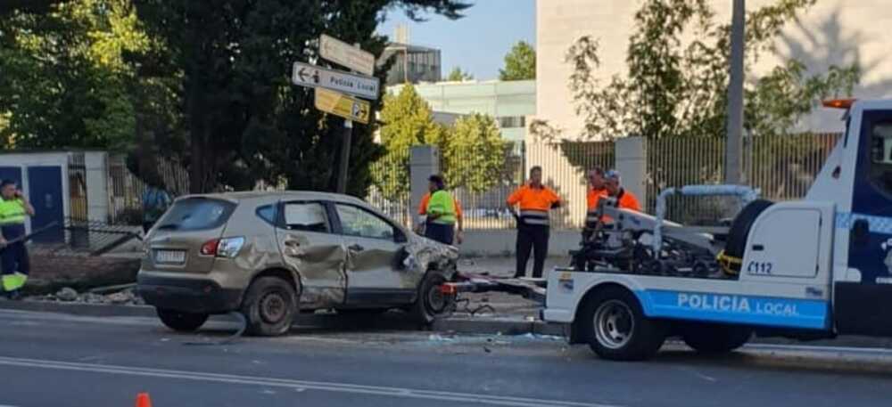 Espectacular persecución con vuelco en Ciudad Real