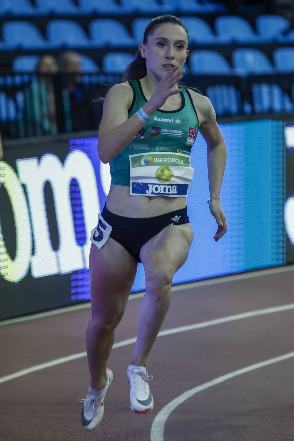 Paula Sevilla, en las eliminatorias de los 200 metros lisos.