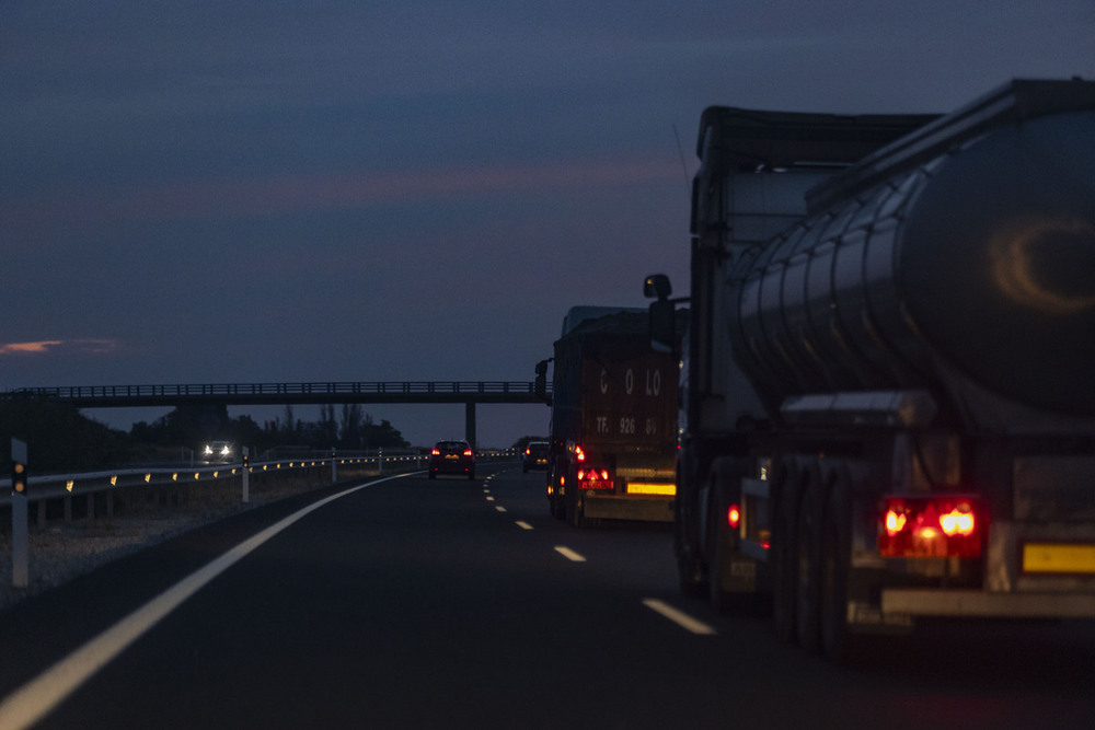 La A-43 a la misma hora del accidente