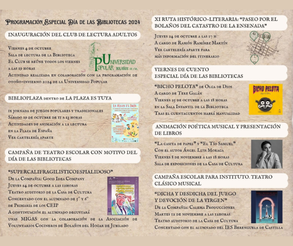 Bolaños celebra con lectura y teatro el Día de las Bibliotecas