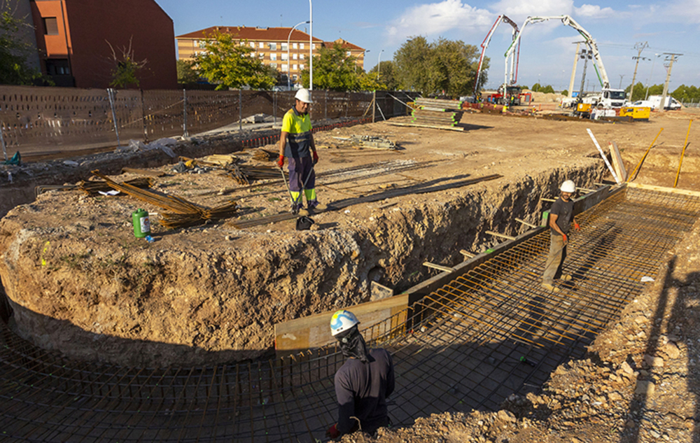 Obras de la pasarela entre Ciudad Real y Miguelturra.