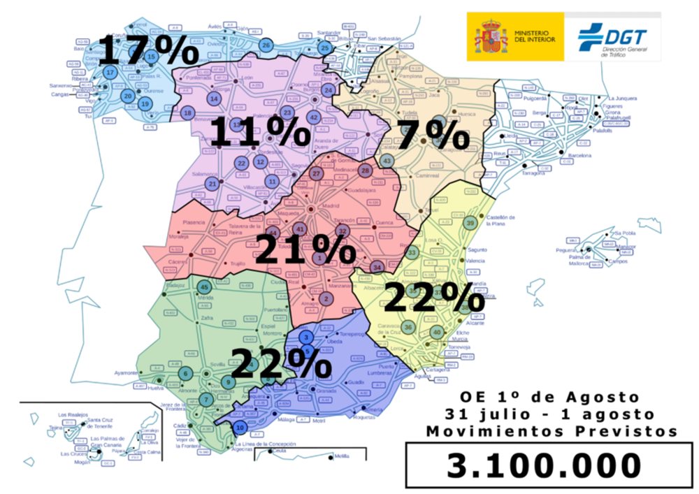 Ciudad Real espera 92.300 desplazamientos para el 1 de agosto