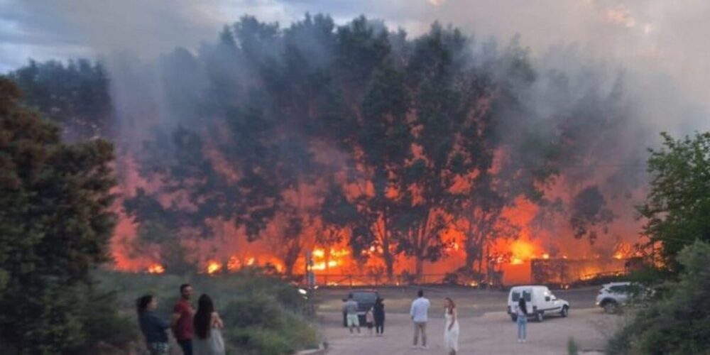 Imagen del fuego en el Parque Natural.