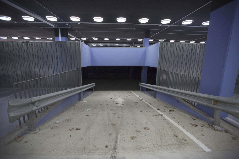 Interior del aparcamiento subterráneo del nuevo teatro-auditorio