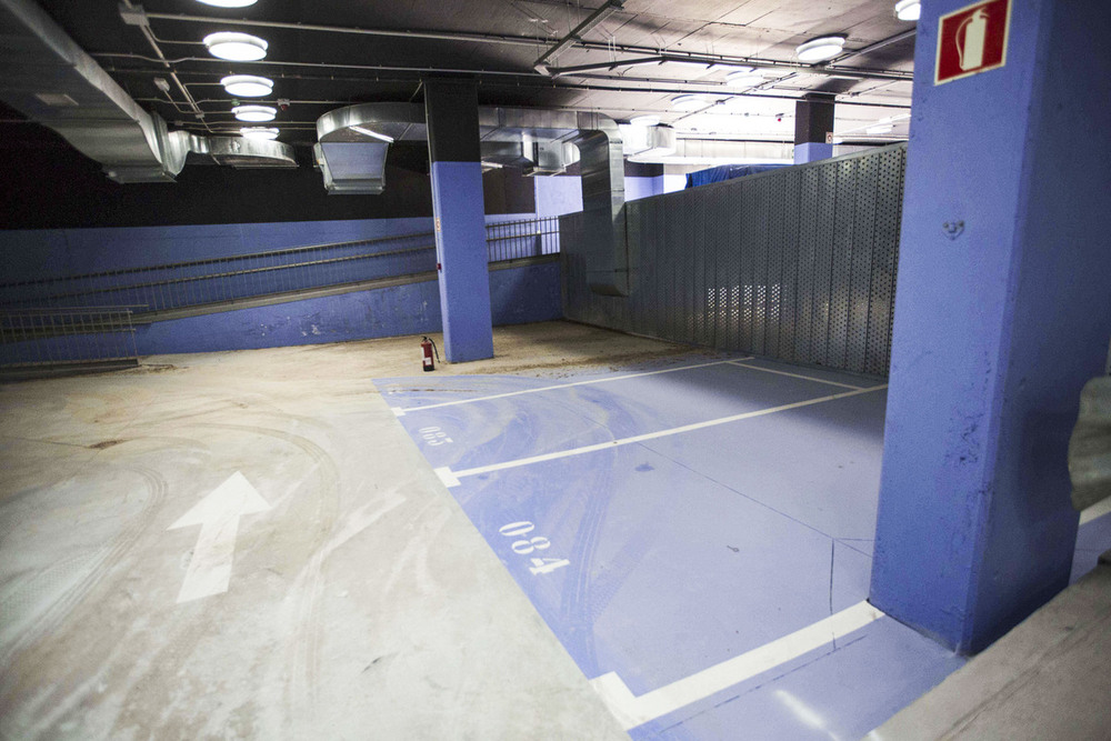 Interior del aparcamiento subterráneo del nuevo teatro-auditorio