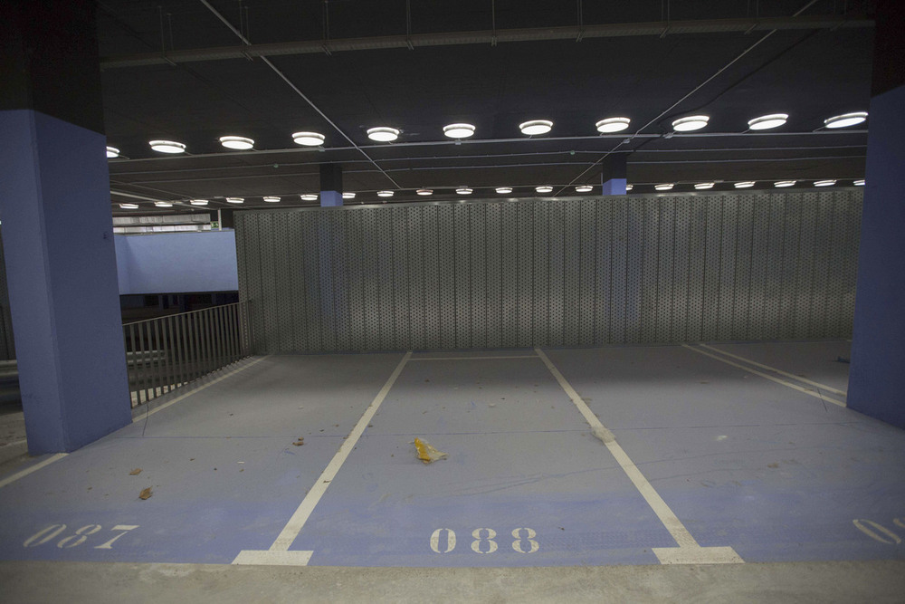 Interior del aparcamiento subterráneo del nuevo teatro-auditorio