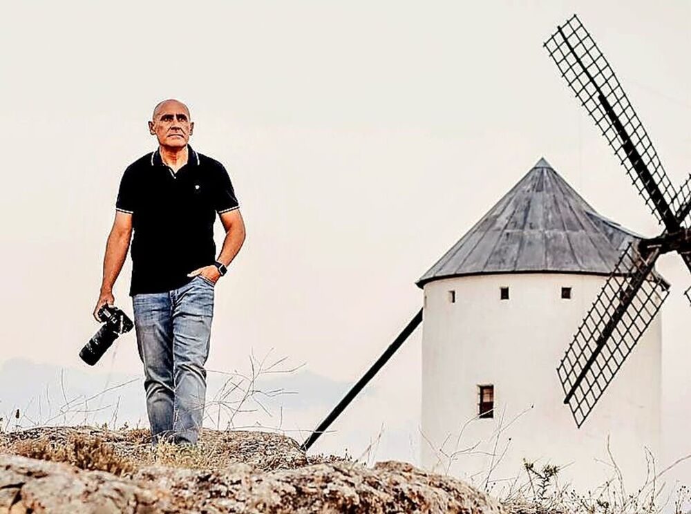 Jesús Manzaneque, en su tierra natal, Campo de Criptana. 