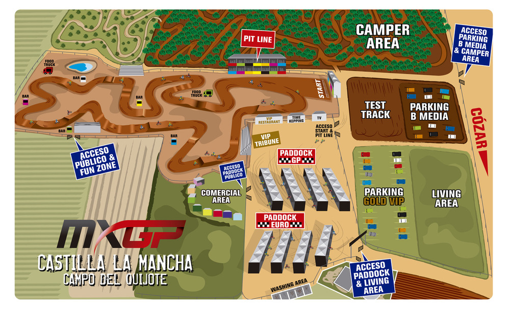 Plano del escenario de la competición.