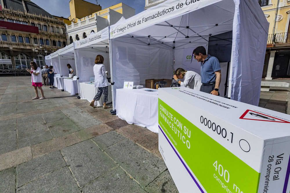 La plaza Mayor, escenario del 'Paseo de la Salud'