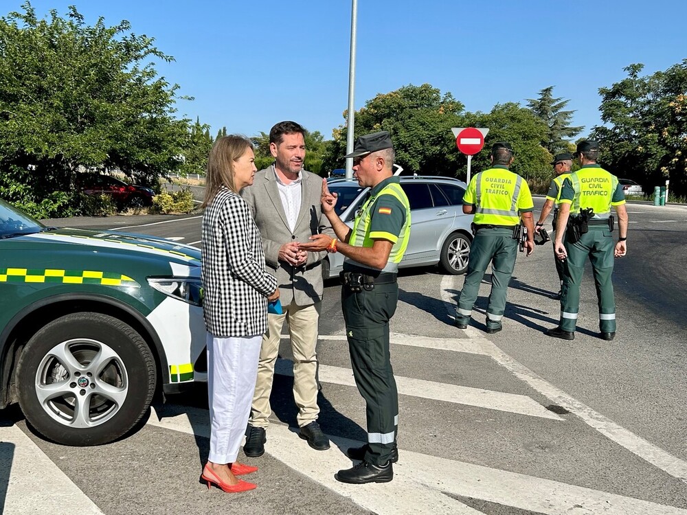 David Broceño, subdelegado del Gobierno en Ciudad Real, en la campaña de la DGT