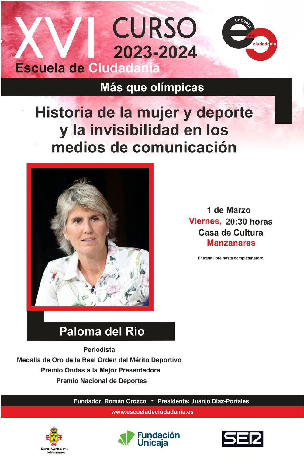 Paloma del Río hablará de la invisibilidad de las deportistas