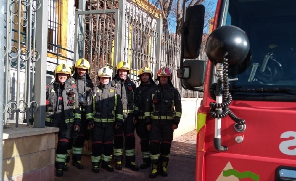 Simulacro en la residencia Hermanas de la Cruz