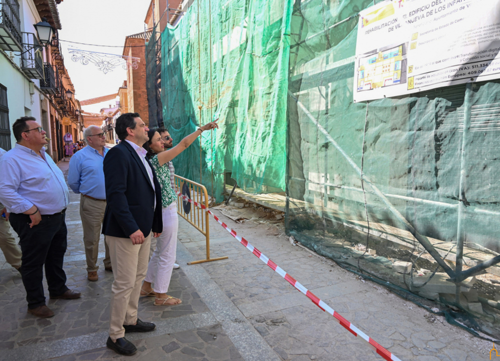 Visita del presidente de la Diputación de Ciudad Real a Villanueva de los Infantes