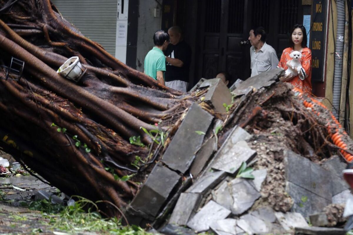 Four dead and dozens injured after typhoon Yagi makes landfall in Vietnam  / LUONG THAI LINH