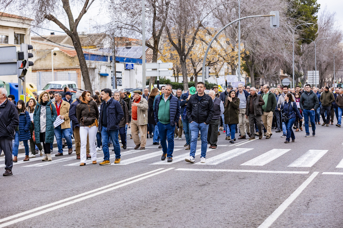 manifestación de agricultores en Ciuadad Rel, AsAJA, TRACTORADA EN CIUDAD REAL, INCIDENTES CON LA POLICÍA NACIONAL Y POLICÍA LOCAL, SUCESO,  Pedro Barato de Asaja enfrentándose a la Policía Nacional, durante la trastorada en Ciudad Real  / RUEDA VILLAVERDE