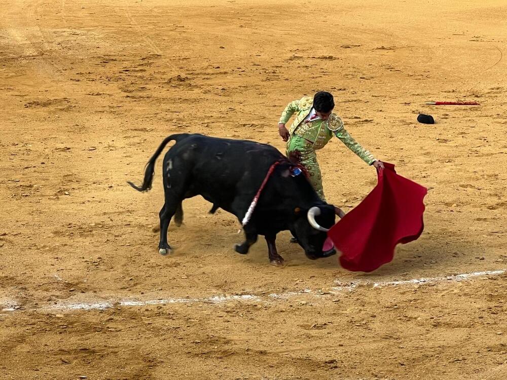 Marco Pérez en el segundo de la tarde