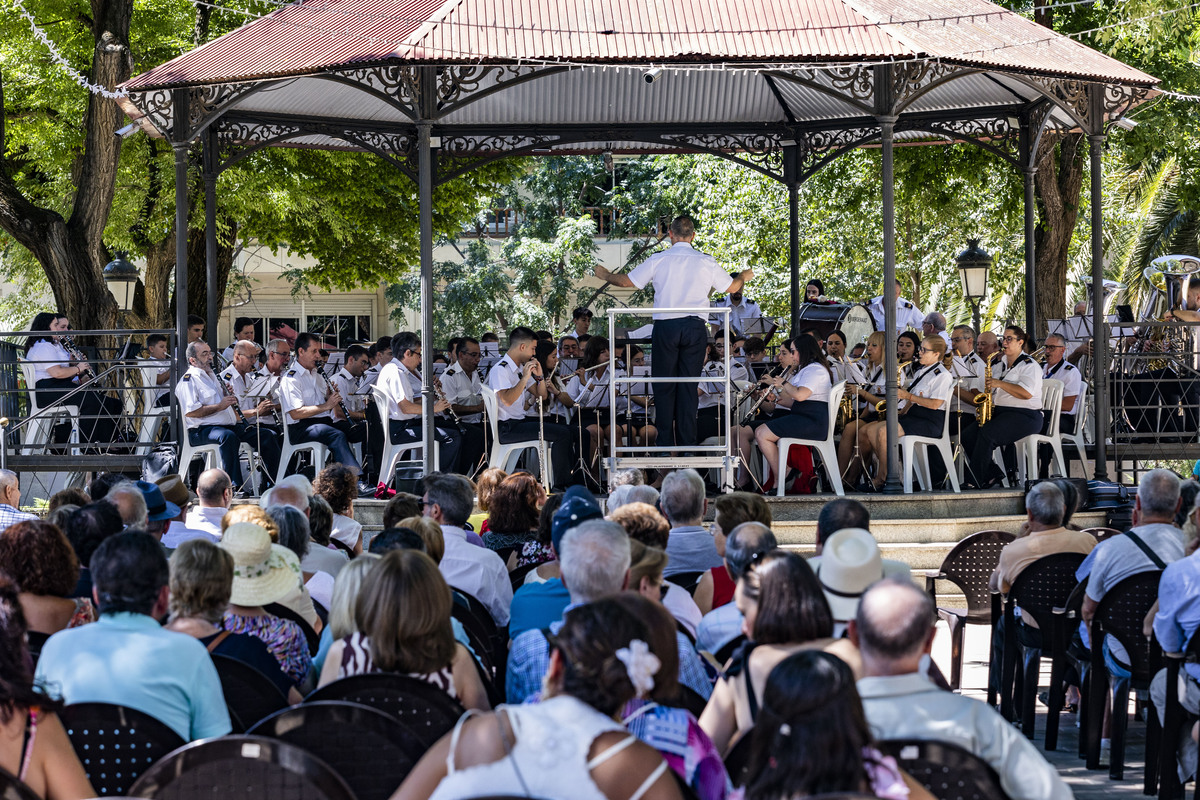 Feria de Agosto de Ciudad Real, concierto en el Templete del Prado de la Banda Municipal de música  / RUEDA VILLAVERDE