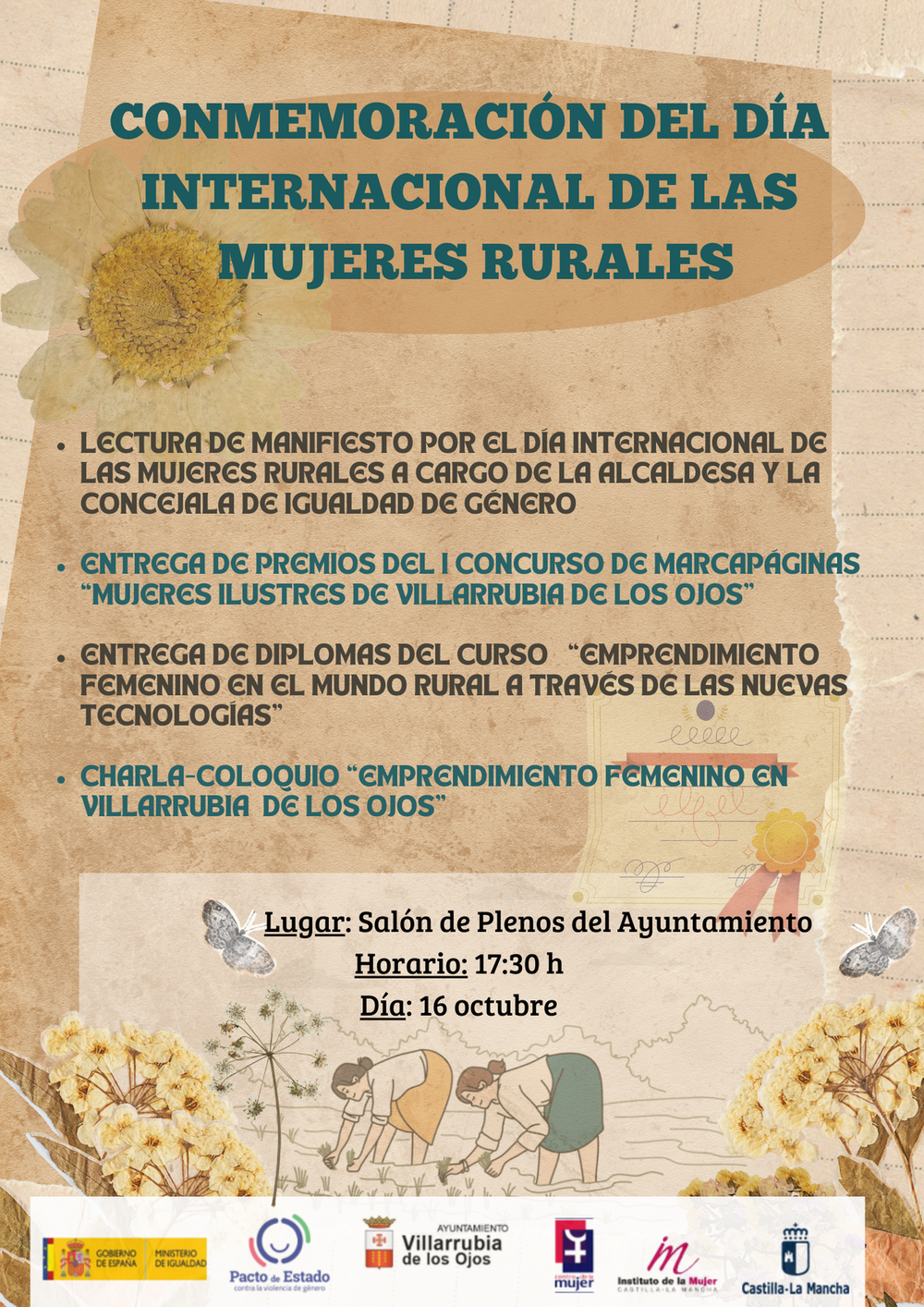 Cursos, talleres y charlas para el Día de la Mujer Rural