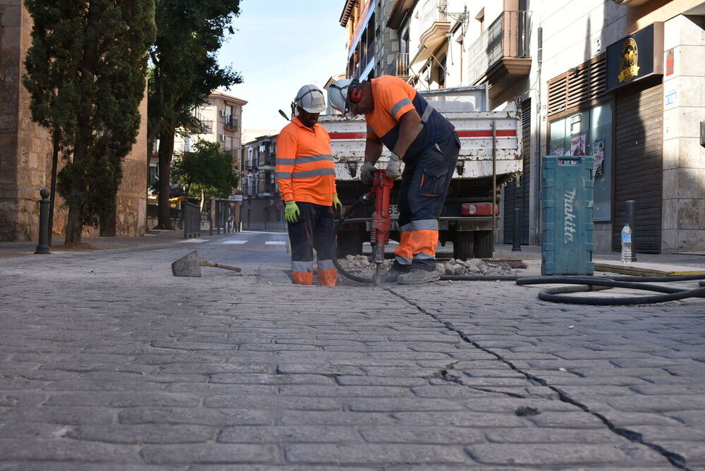 Daimiel: Adiós al hormigón adoquinado de la calle Arenas  