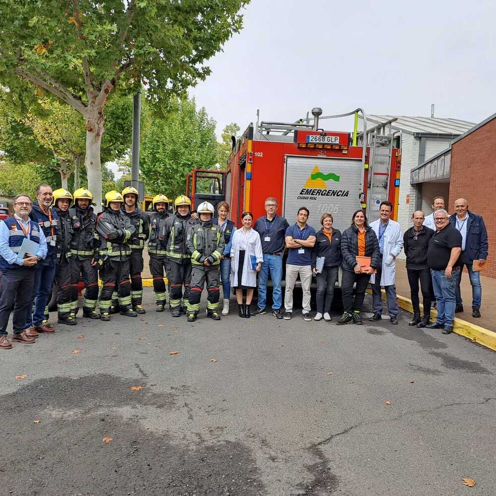 El SCIS participa en un simulacro por fuego en el hospital 