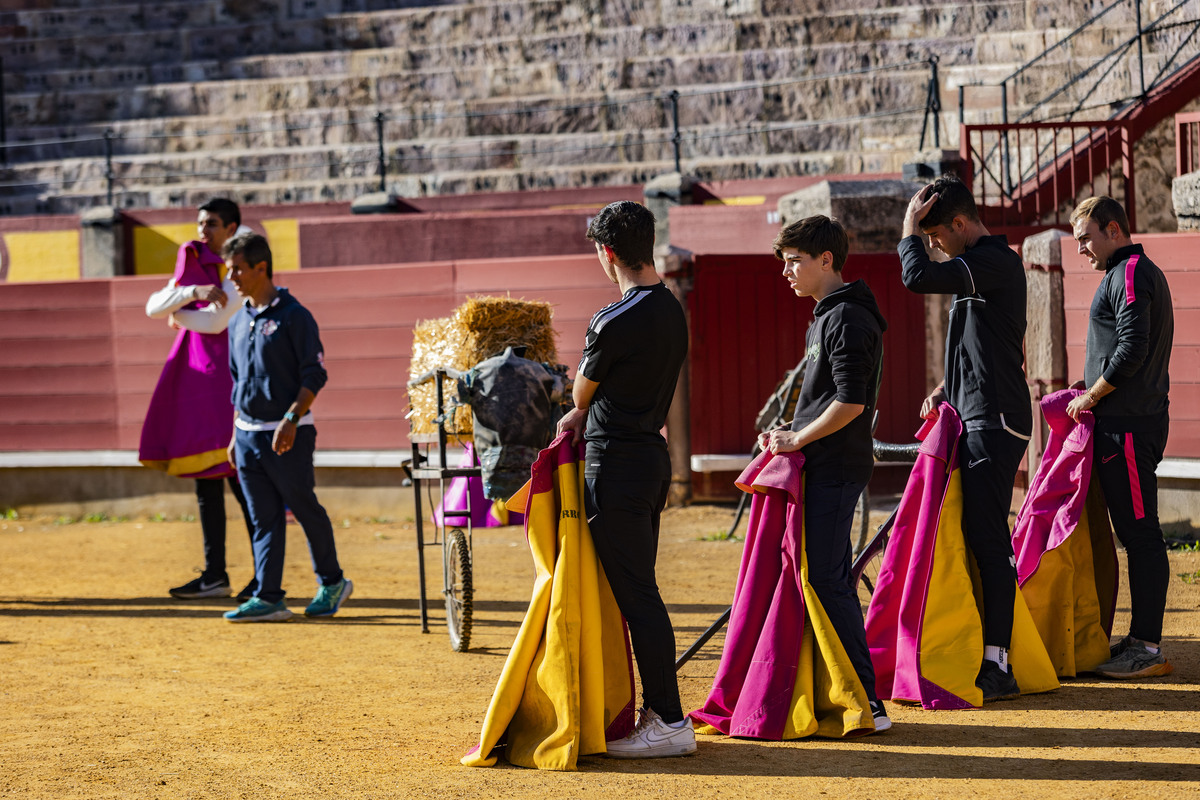 INICIO DE LAS CLASE EN LA PLAZA DE TOROS DE LA ESCUELA DE TAUROMÁQUIA, INICIO DE LAS CLASES TAURINAS DE LA ESCUELA DE TAUROMAQUIA, TOROS  / RUEDA VILLAVERDE