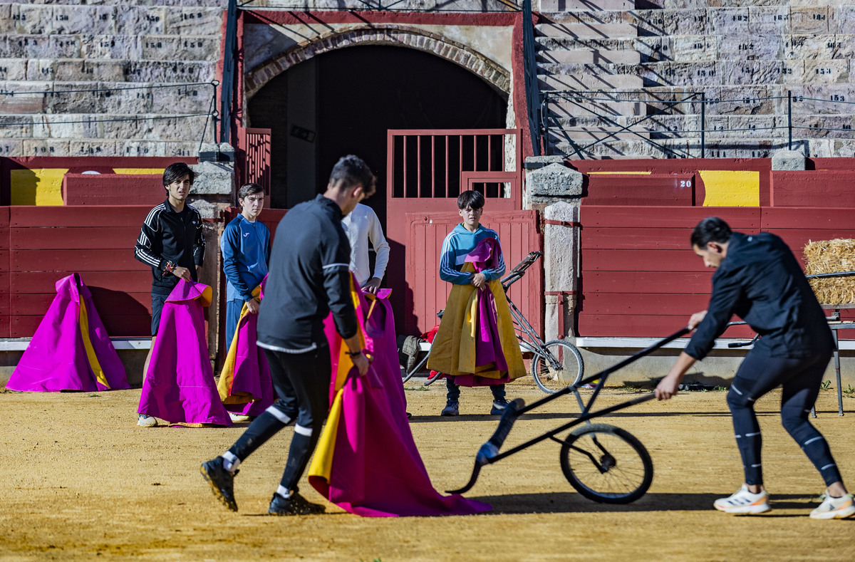 INICIO DE LAS CLASE EN LA PLAZA DE TOROS DE LA ESCUELA DE TAUROMÁQUIA, INICIO DE LAS CLASES TAURINAS DE LA ESCUELA DE TAUROMAQUIA, TOROS  / RUEDA VILLAVERDE