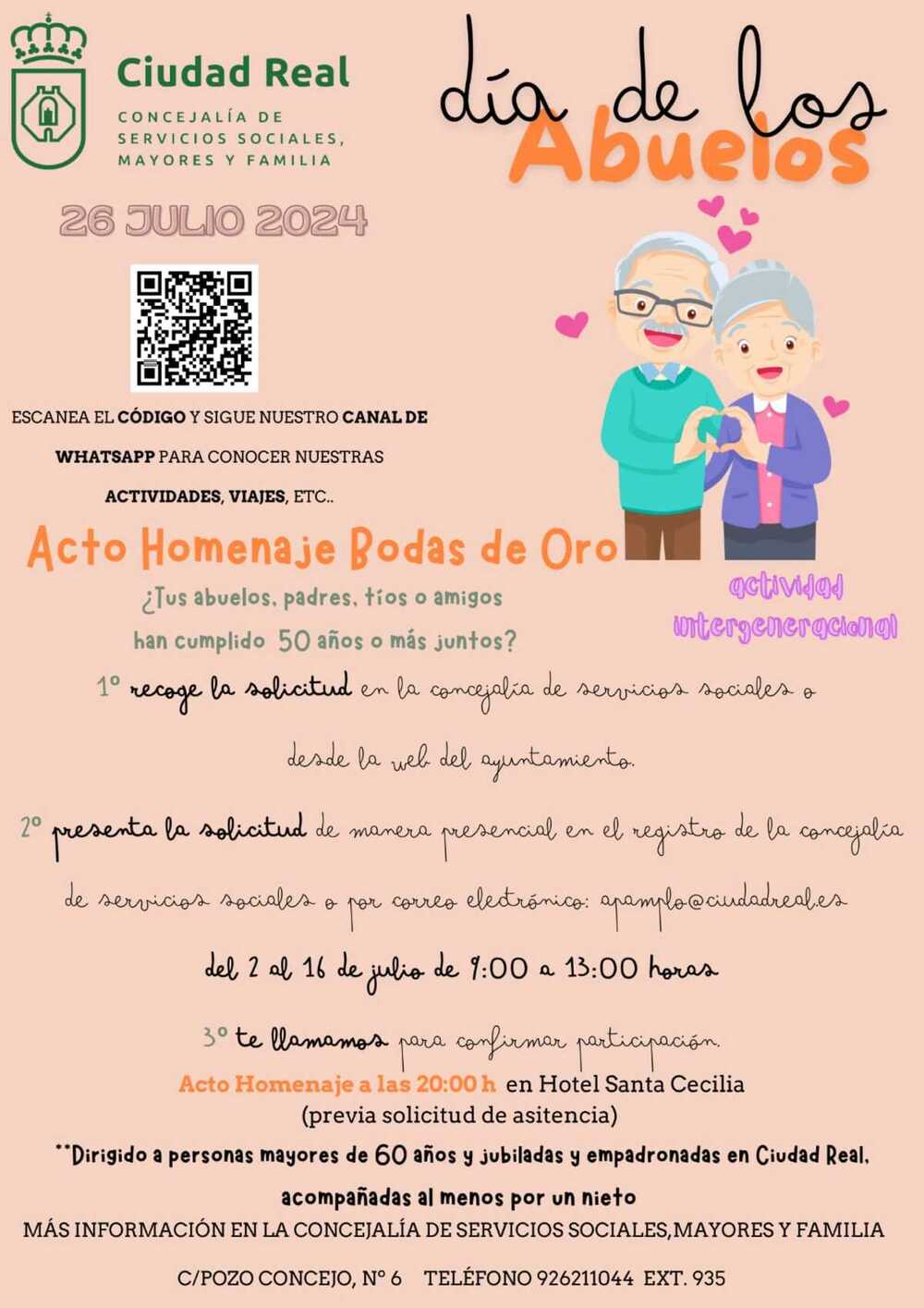 Abierto el plazo para participar en el Día de los Abuelos