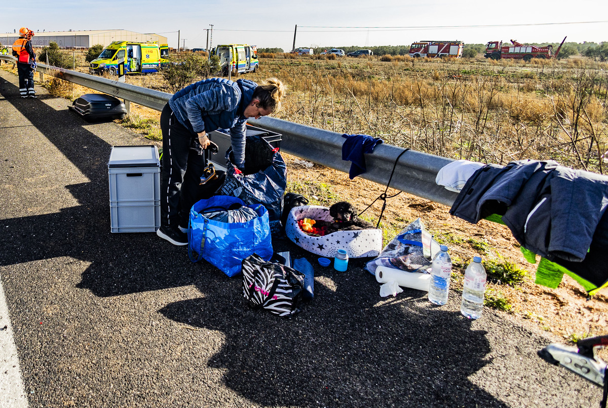 accidente multiple por la niebla, con 3 fallecidos y 18 heridos en la autovia de andalucía en la A 4 a la altura de Santa Cruz de Mudela,  accidente multiple en tre varios camiones y coches con tres fallecidos y 18 heridos dos graves, suceso  / RUEDA VILLAVERDE